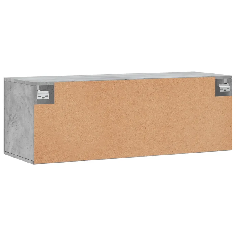 Armoire murale pratique formant un espace de rangement 100 x 36,5 x 35 cm en bois d'ingénierie gris béton 02_0048876