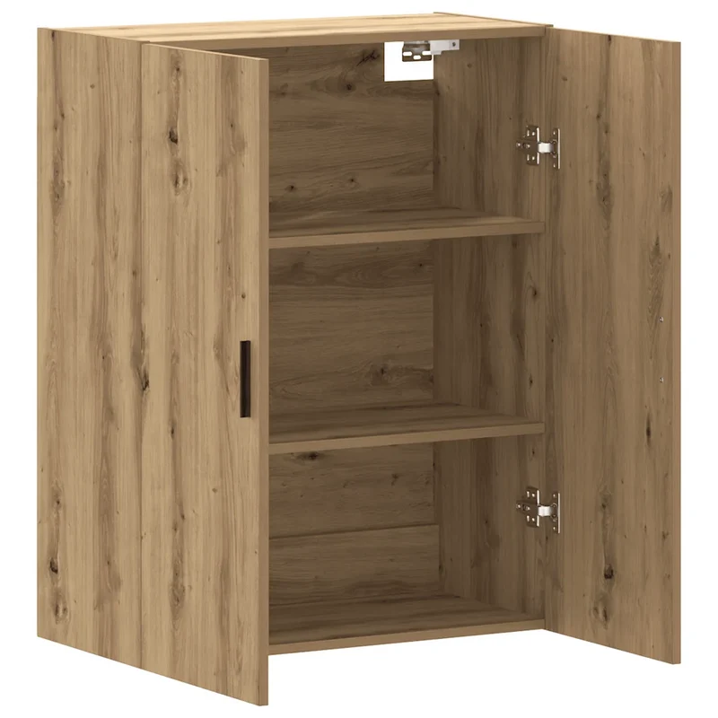 Armoire murale rangement élégante 69,5 x 34 x 90 cm en bois d'ingénierie chêne artisanal 02_0051127