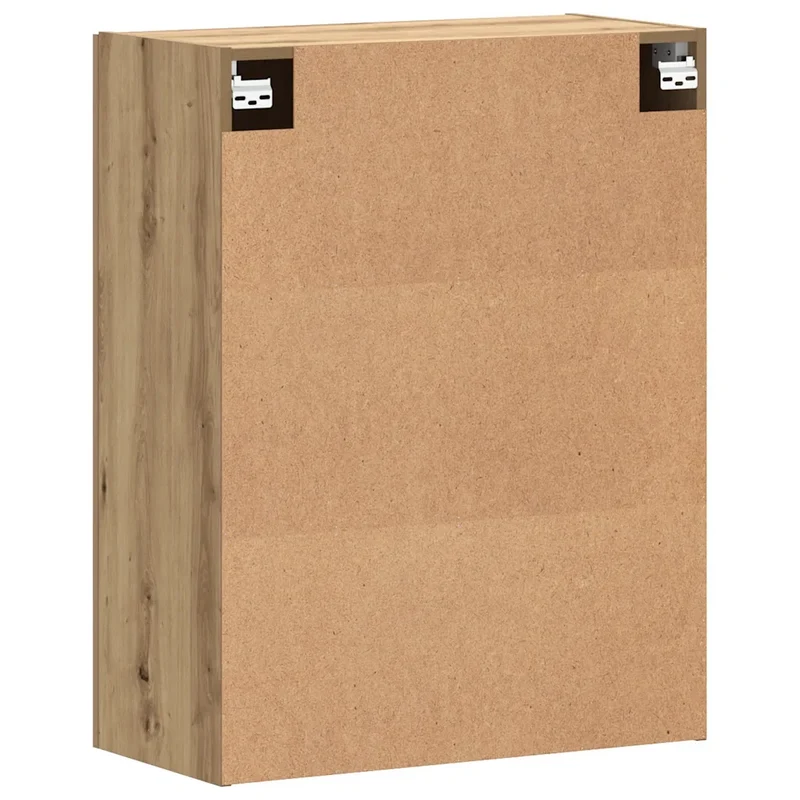 Armoire murale design pratique rangement suspendu 69,5 x 34 x 90 cm en bois d'ingénierie chêne artisanal 02_0051129