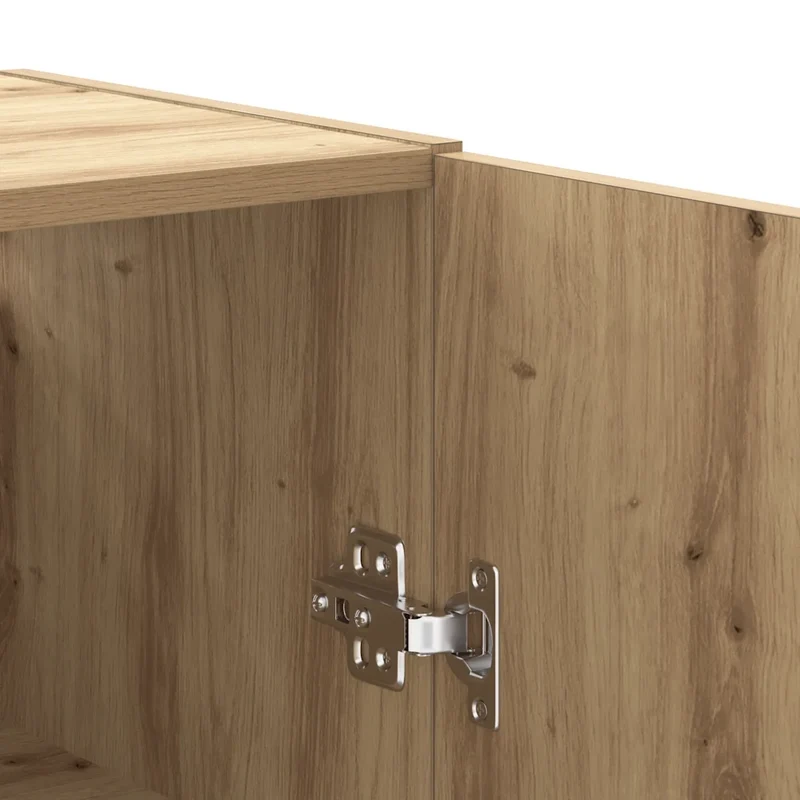 Armoire murale design pratique rangement suspendu 69,5 x 34 x 90 cm en bois d'ingénierie chêne artisanal 02_0051129