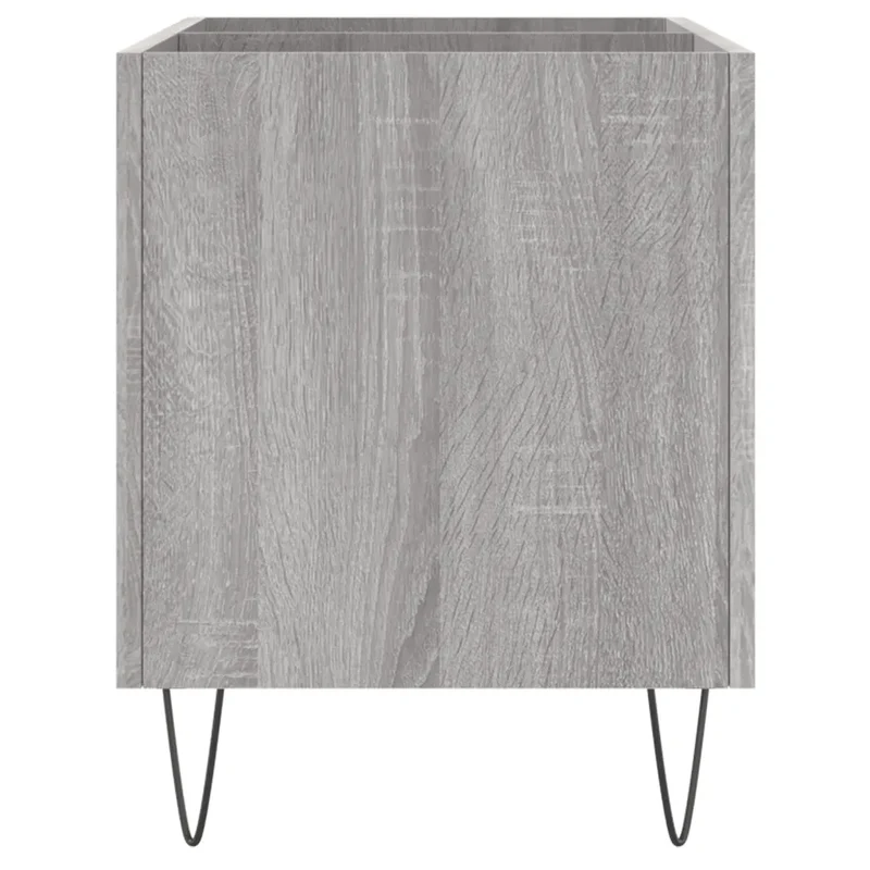 Armoire à disques pratique style industriel rangement 74,5 x 38 x 48 cm en bois d'ingénierie gris 02_0049132