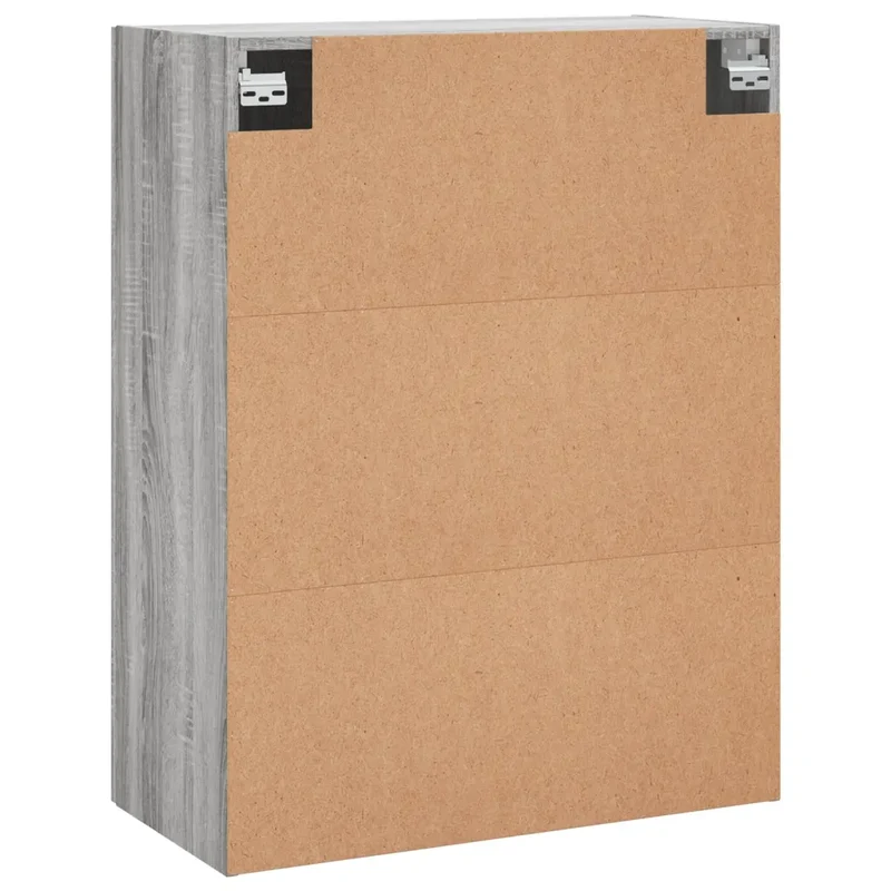 Armoire murale polyvalente design pratique rangement 69,5 x 34 x 90 cm en bois d'ingénierie gris 02_0048590