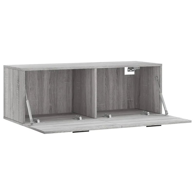 Armoire murale rangement décorative pratique 100 x 36,5 x 35 cm en bois d'ingénierie sonoma gris 02_0048892