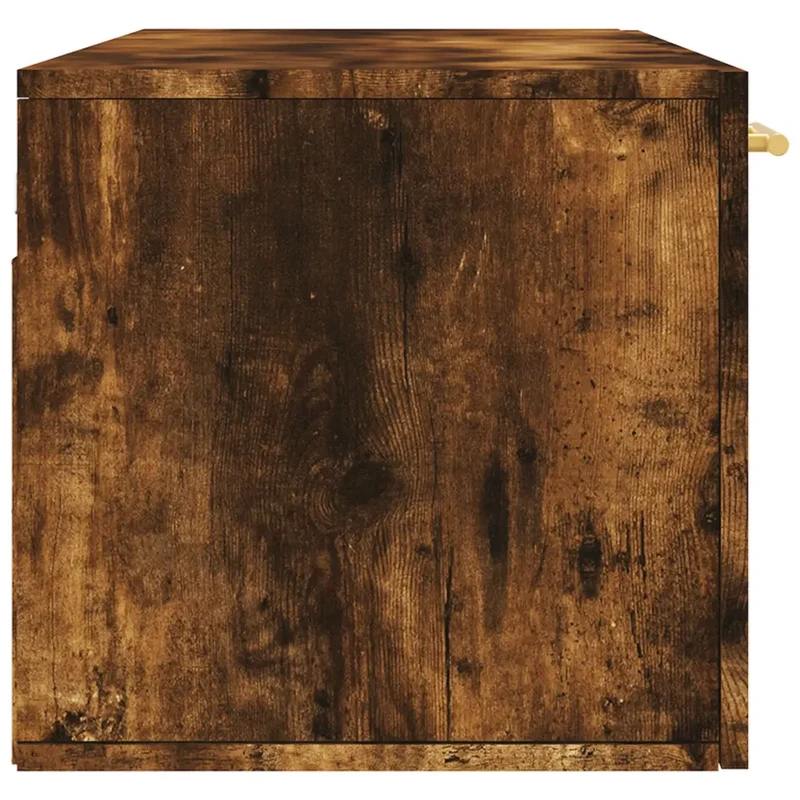 Armoire murale bois d'ingénierie pratique rangement 100 x 36,5 x 35 cm en bois chêne fumé 02_0048881