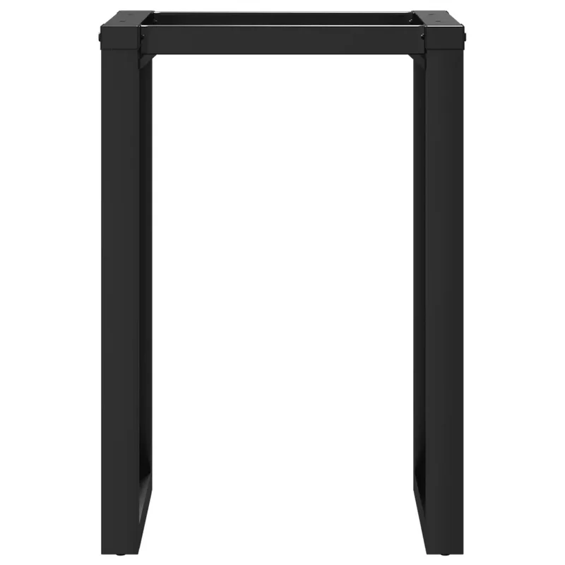 Pieds de table à manger cadre en O 60 x 40 x 73 cm robustes design industriel en acier noir 02_0047225