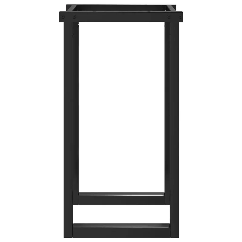 Pieds de table à manger cadre en O 60 x 40 x 73 cm robustes design industriel en acier noir 02_0047225