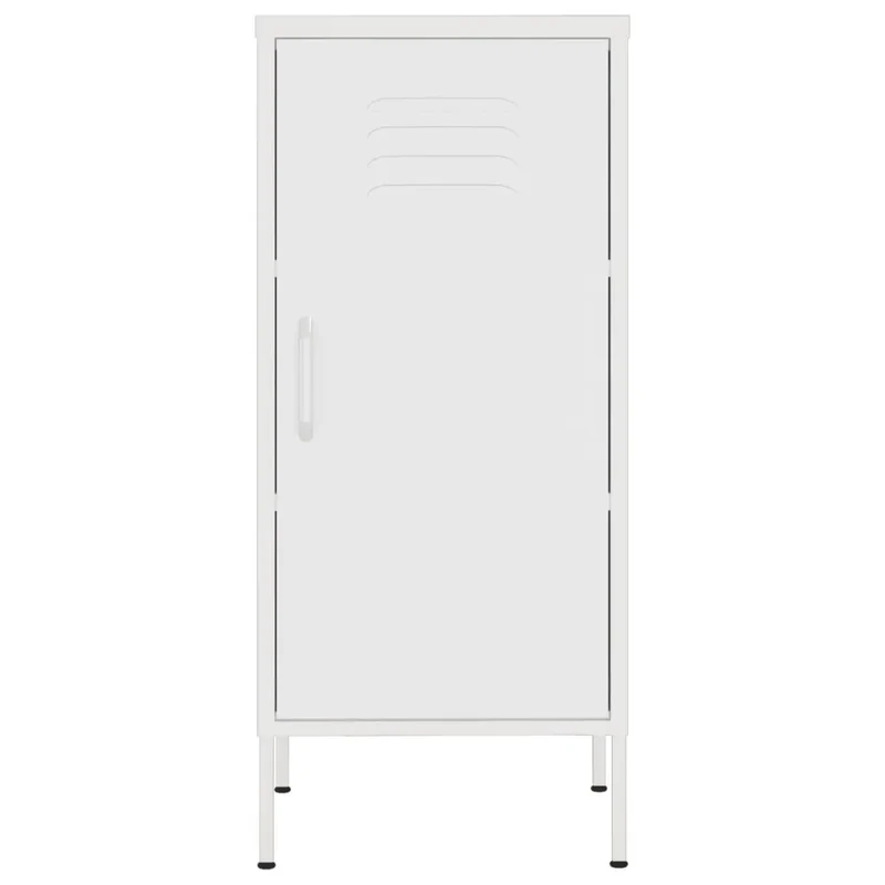 Armoire de rangement avec 2 étagères réglables 42,5 x 35 x 101,5 cm en acier blanc 02_0046883