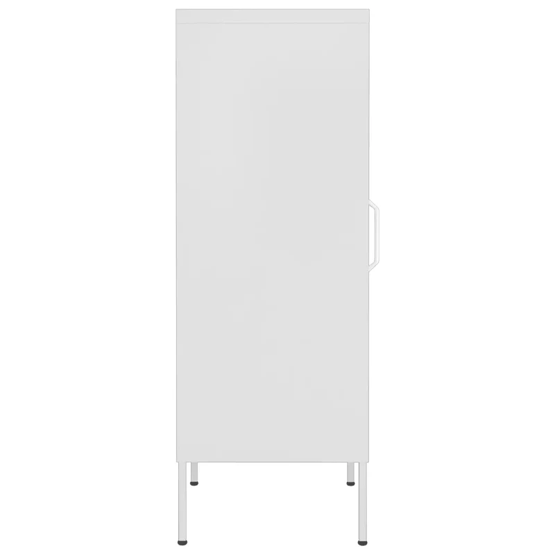 Armoire de rangement avec 2 étagères réglables 42,5 x 35 x 101,5 cm en acier blanc 02_0046883