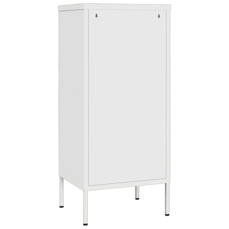 Armoire de rangement avec 2 étagères réglables 42,5 x 35 x 101,5 cm en acier blanc 02_0046883