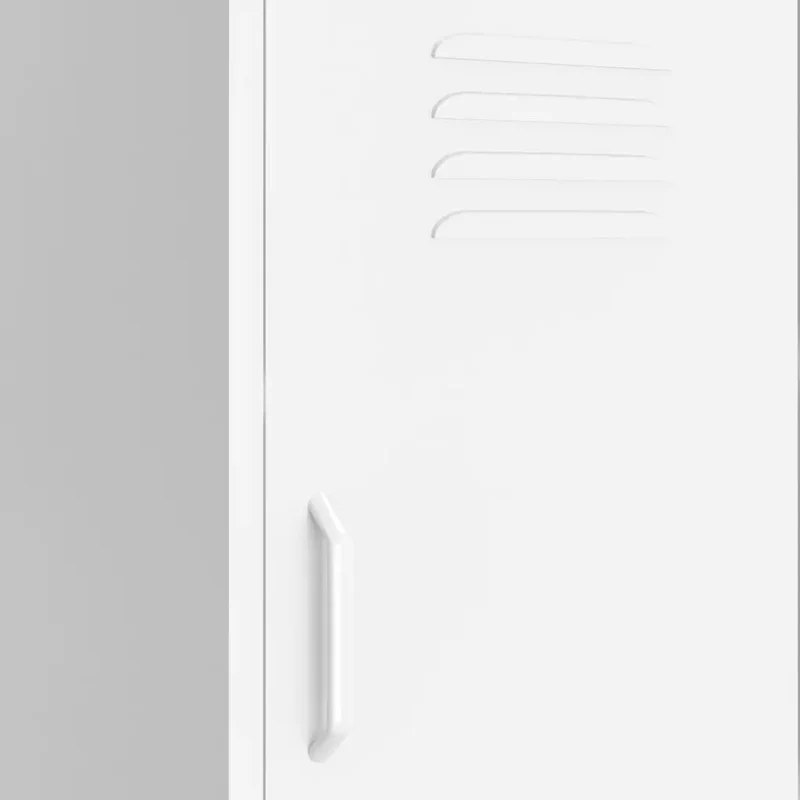 Armoire de rangement avec 2 étagères réglables 42,5 x 35 x 101,5 cm en acier blanc 02_0046883