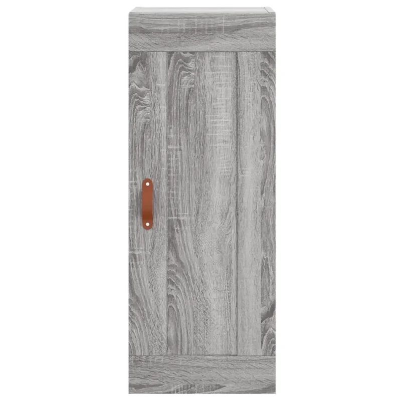 Armoire murale élégante design contemporain 34,5 x 34 x 90 cm grande capacité rangement en bois d'ingénierie gris 02_0048942