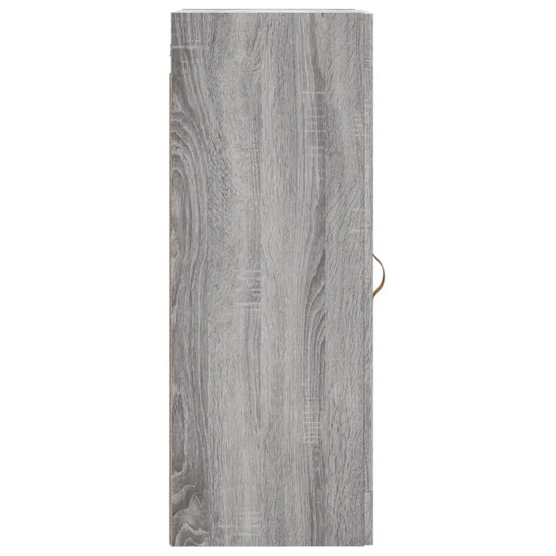 Armoire murale élégante design contemporain 34,5 x 34 x 90 cm grande capacité rangement en bois d'ingénierie gris 02_0048942