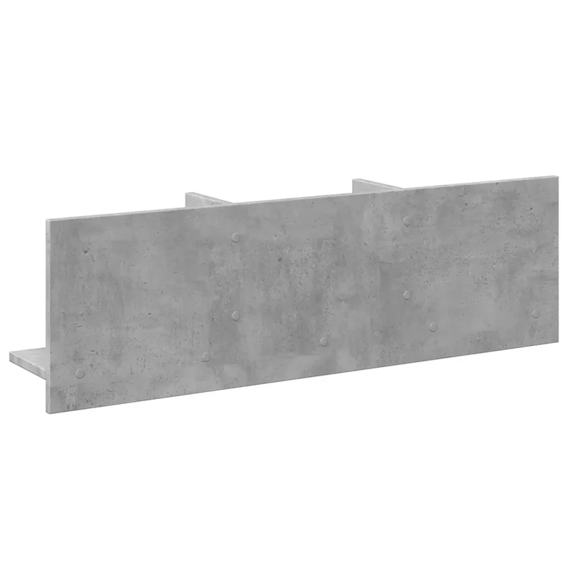 Armoire murale flottante gain de place rangement pratique 100 x 16,5 x 30 cm en bois d'ingénierie gris béton 02_0050589
