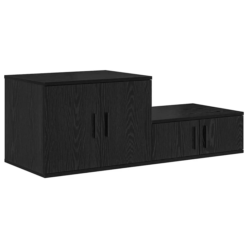 Armoire de rangement moderne fonctionnalité 108 x 41 x 40 cm en bois d'ingénierie chêne noir 02_0052119