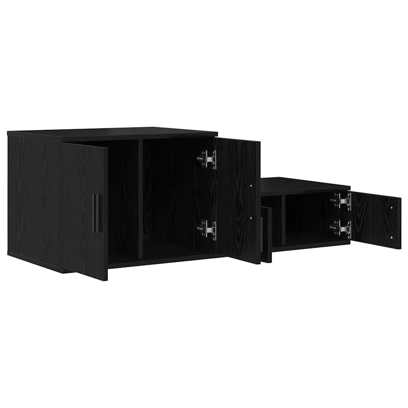 Armoire de rangement moderne fonctionnalité 108 x 41 x 40 cm en bois d'ingénierie chêne noir 02_0052119