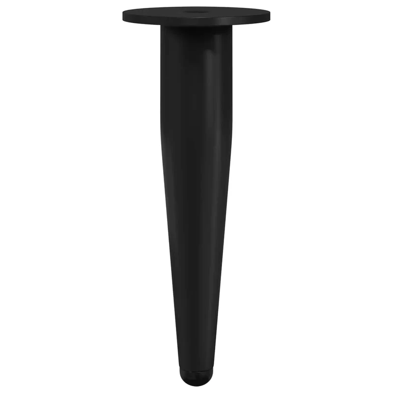 Lot de 2 pieds de meuble cylindriques durables design moderne intérieur 40 x 40 x 98 mm en fer noir 02_0051991