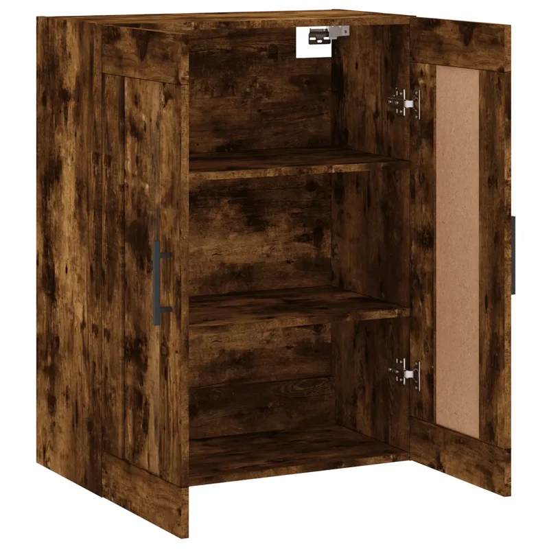 Armoire murale rangement design moderne 69,5 x 34 x 90 cm en bois chêne fumé 02_0048934
