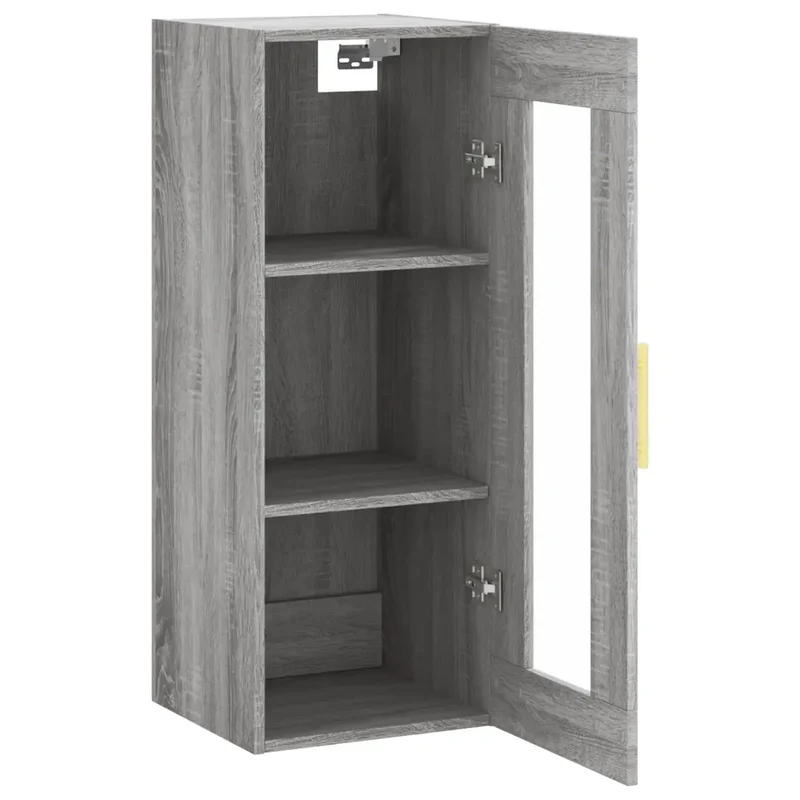 Armoire murale design moderne rangement 34,5 x 34 x 90 cm en bois d'ingénierie sonoma gris 02_0048684