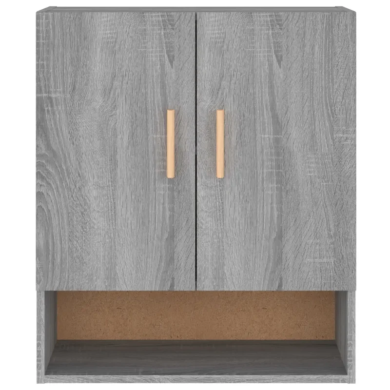 Armoire murale rangement espace optimisé 60 x 31 x 70 cm style scandinave en bois d'ingénierie gris 02_0048336