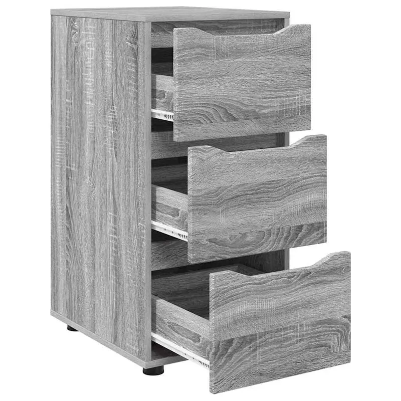 Armoire de rangement avec tiroirs ajustable salle chambre 40 x 48 x 81 cm en bois d'ingénierie gris sonoma 02_0054647