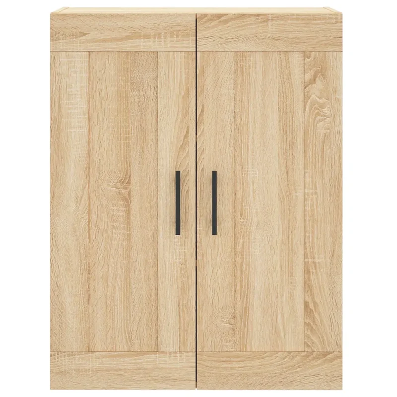 Armoire murale rangement design élégant 69,5 x 34 x 90 cm gain de place salon en bois d'ingénierie chêne sonoma 02_0048933