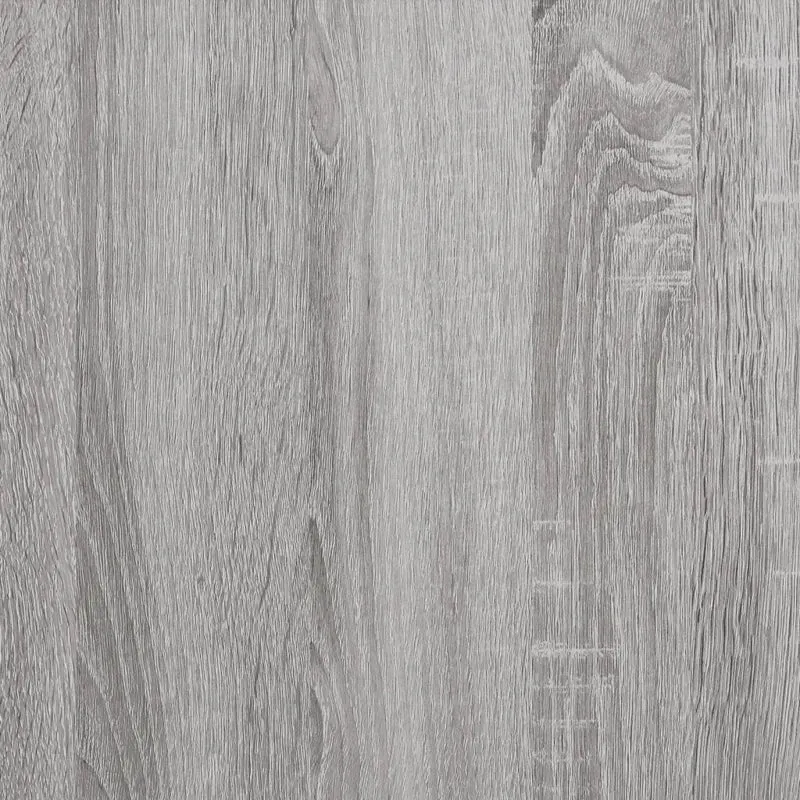 Armoire à disques classique rangement vinyles 121 x 38 x 48 cm espace grand dessus robuste en bois d'ingénierie gris 02_0049094