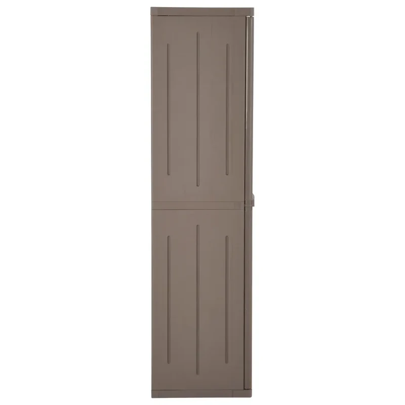Armoire de rangement polyvalente 65 x 45 x 172 cm avec 4 étagères aspect bois en PP marron 02_0046124