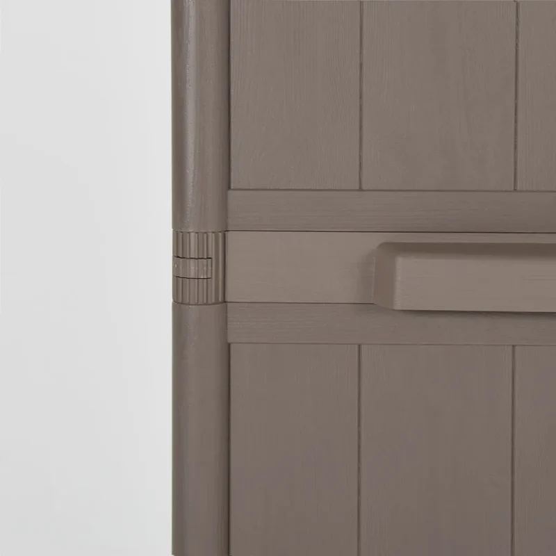 Armoire de rangement polyvalente 65 x 45 x 172 cm avec 4 étagères aspect bois en PP marron 02_0046124