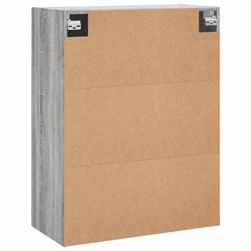 Armoire murale design moderne rangement 69,5 x 34 x 90 cm en bois d'ingénierie gris 02_0048594