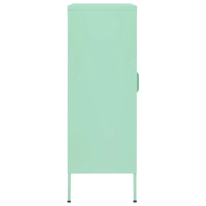 Armoire de rangement design mint moderne 80 x 35 x 101,5 cm avec étagères réglables en acier menthe 02_0046867