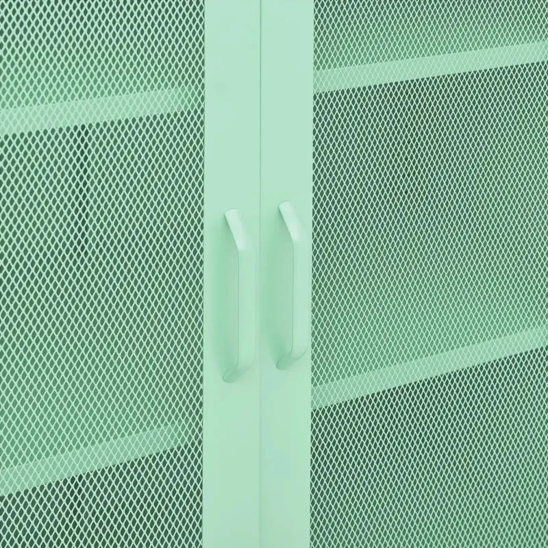Armoire de rangement design mint moderne 80 x 35 x 101,5 cm avec étagères réglables en acier menthe 02_0046867