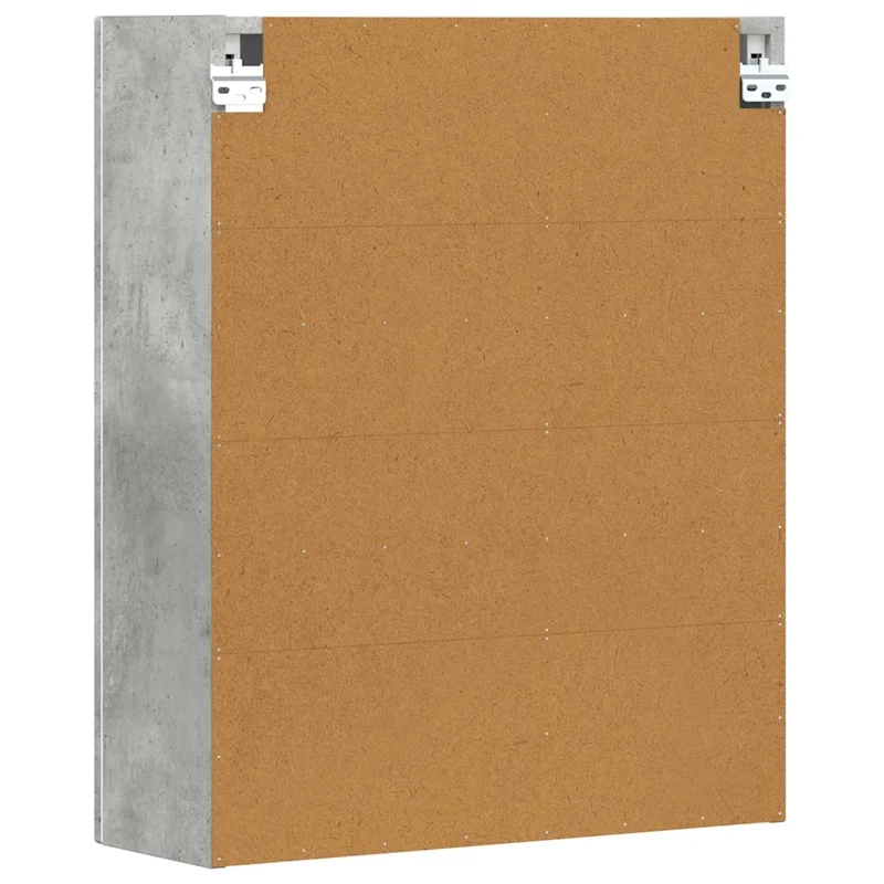 Armoire suspendue moderne avec étagères 59 x 20 x 71 cm grande capacité de rangement design épuré en bois gris béton 02_0054785