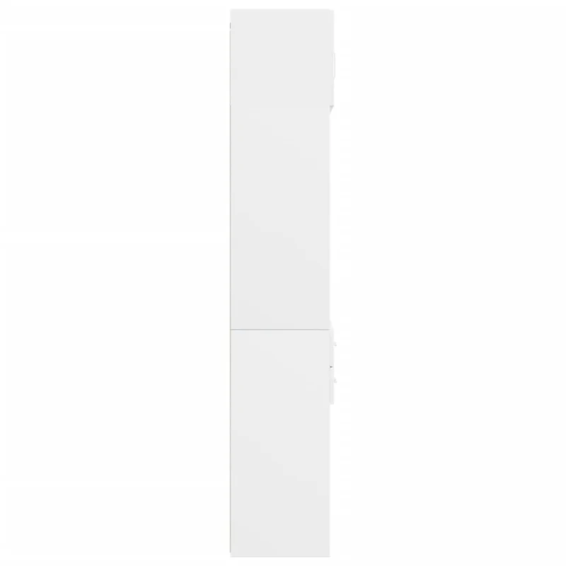 Armoire de rangement haute moderne espace optimiser 70 x 42,5 x 225 cm en bois d'ingénierie blanc 02_0055586