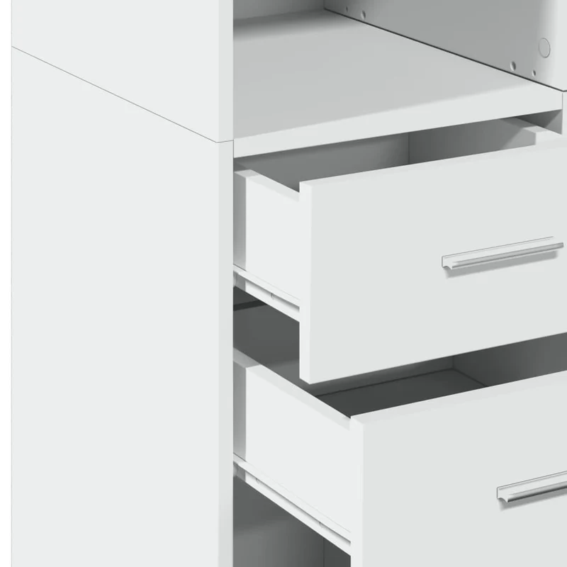 Armoire de rangement haute moderne espace optimiser 70 x 42,5 x 225 cm en bois d'ingénierie blanc 02_0055586