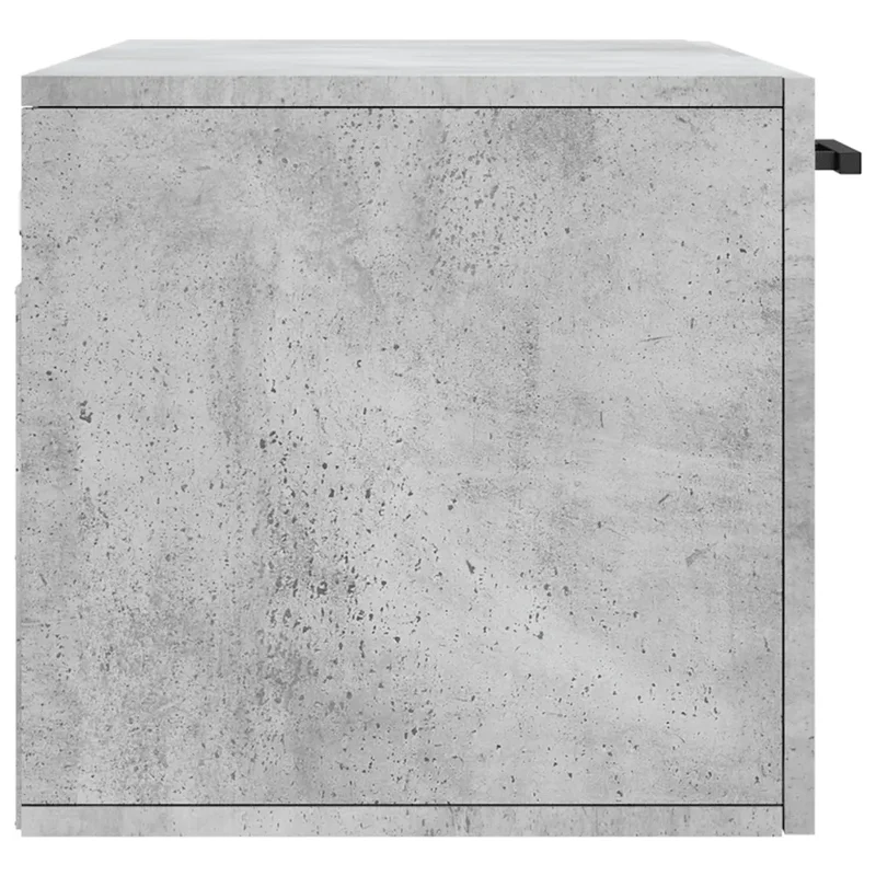 Armoire murale pratique rangement décoration 80 x 36,5 x 35 cm en bois d'ingénierie gris béton 02_0048871