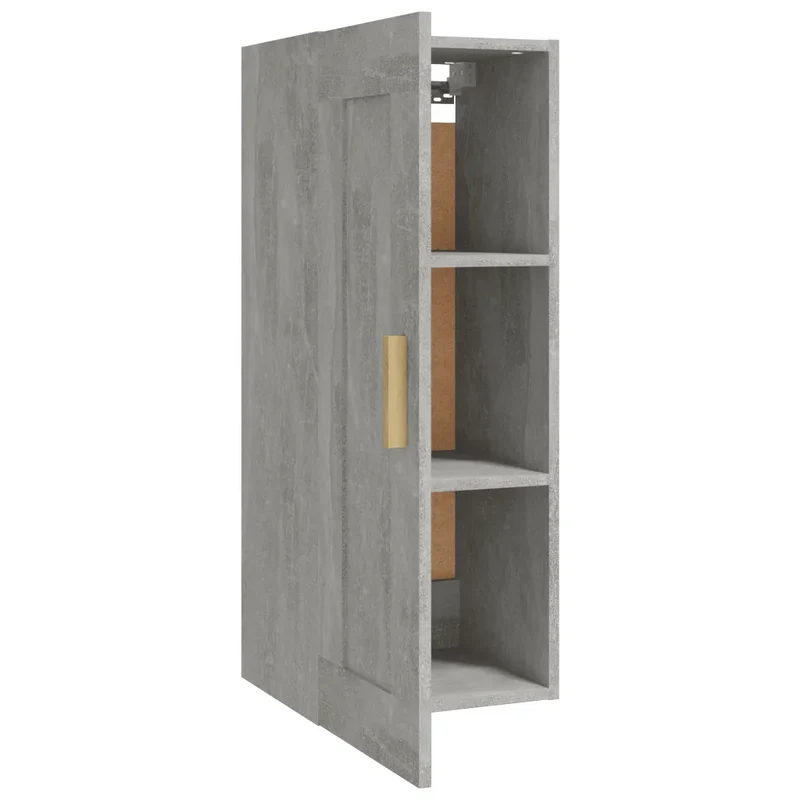Armoire murale moderne rangement ample 35 x 34 x 90 cm en bois d'ingénierie gris béton 02_0048037