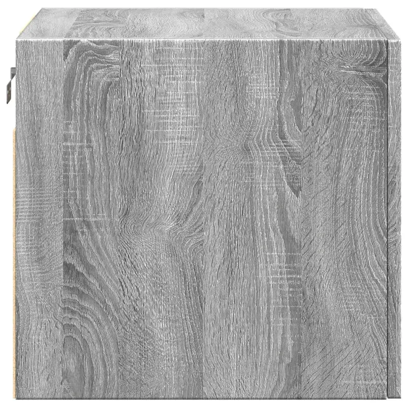 Armoire murale flottante gain de place rangement salon 45 x 42,5 x 40 cm en bois d'ingénierie gris 02_0049491