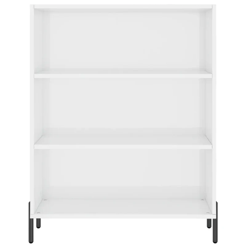 Armoire à étagères ouverte moderne 69,5 x 32,5 x 90 cm grand espace de rangement style contemporain en bois blanc 02_0048559