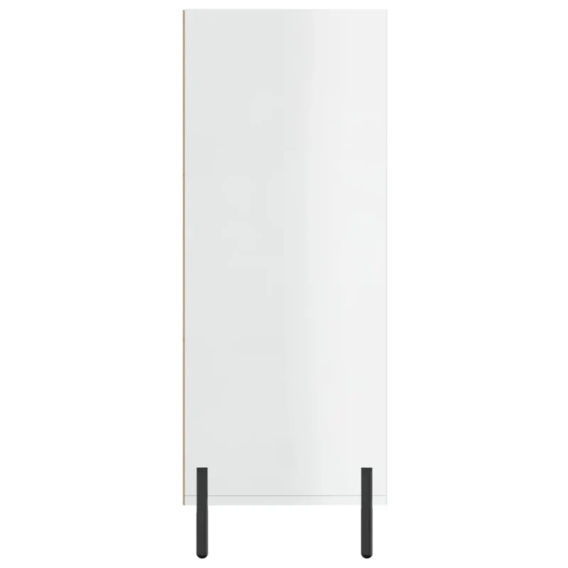 Armoire à étagères ouverte moderne 69,5 x 32,5 x 90 cm grand espace de rangement style contemporain en bois blanc 02_0048559