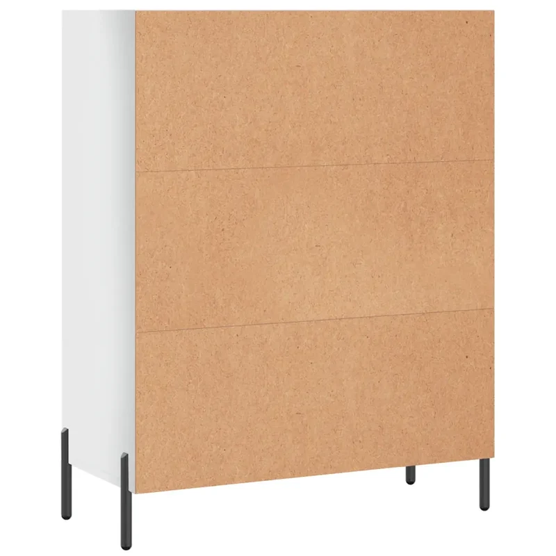 Armoire à étagères ouverte moderne 69,5 x 32,5 x 90 cm grand espace de rangement style contemporain en bois blanc 02_0048559