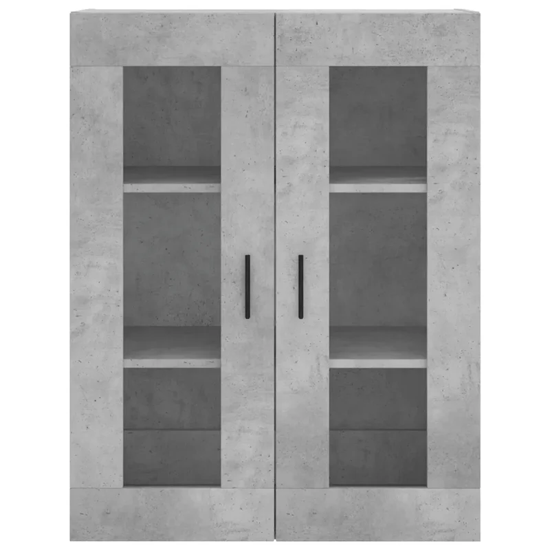 Armoire murale design pratique rangement élégant 69,5 x 34 x 90 cm en bois gris béton 02_0048637