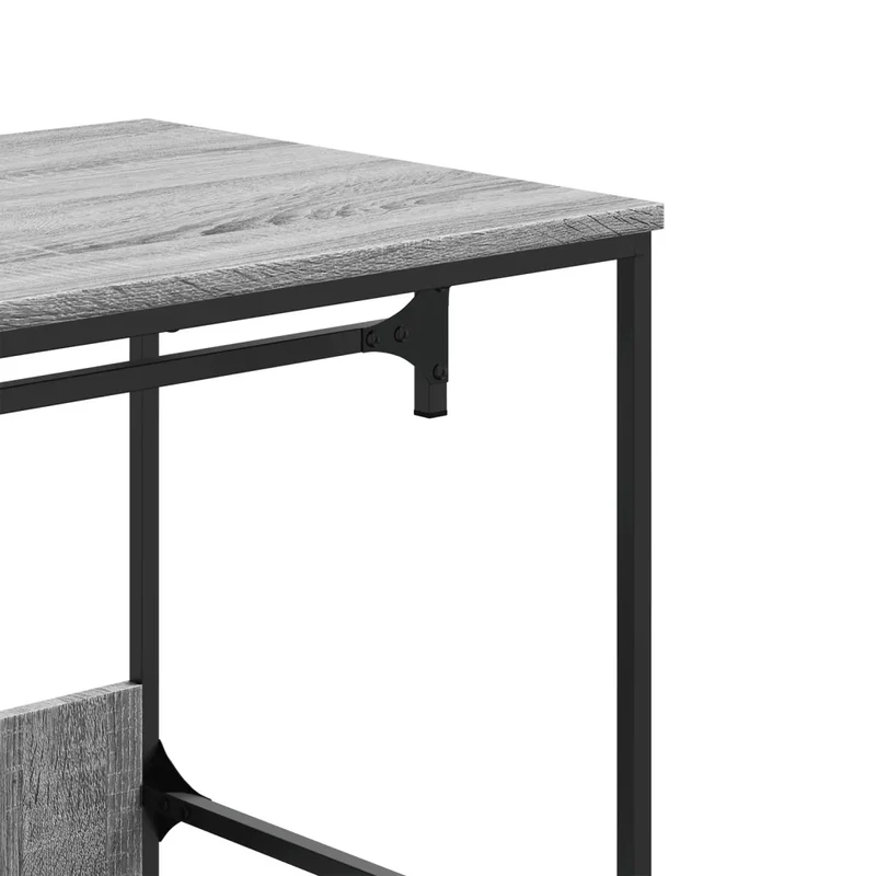 Armoire compacte rangement minimaliste 90 x 50 x 180 cm en bois d'ingénierie gris 02_0049586