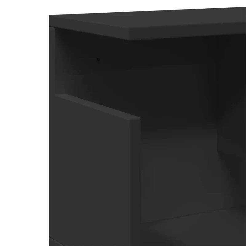 Armoire murale flottante 100 x 20 x 30 cm gain de place pratique moderne en bois d'ingénierie noir 02_0050571