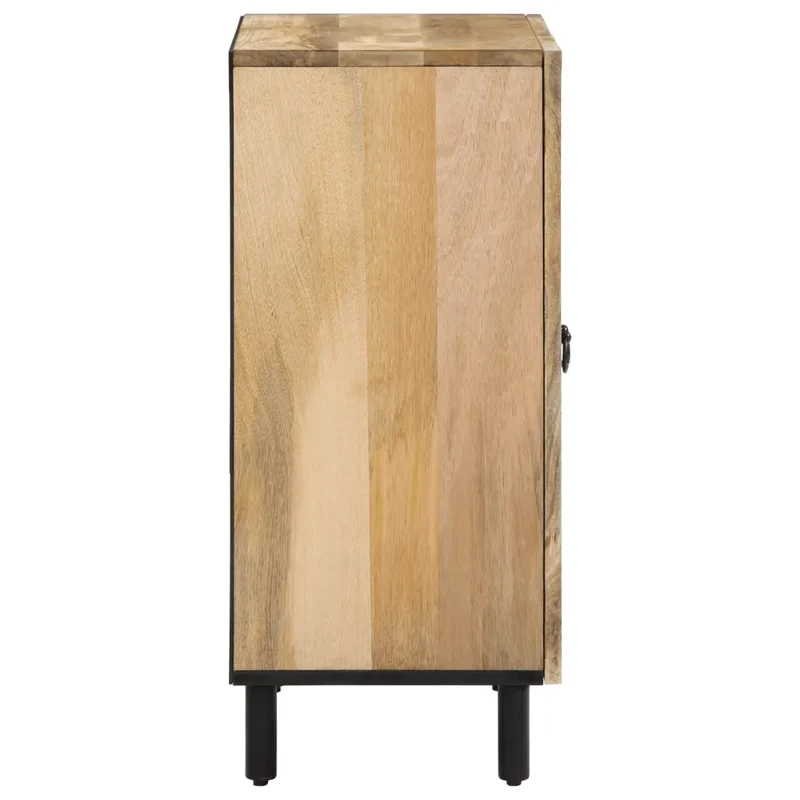 Armoire latérale rétro bois de manguier massif 60 x 33 x 75 cm grand espace de rangement décoration en bois naturel 02_0047284