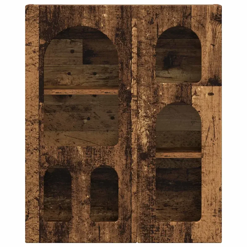 Armoire suspendue moderne avec 6 étagères pour salle de bain cuisine 59 x 20 x 71,5 cm en bois d'ingénierie bois ancien 02_0054789
