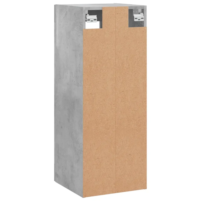 Armoire murale rangement moderne pratique salon 34,5 x 34 x 90 cm en bois gris béton 02_0048692