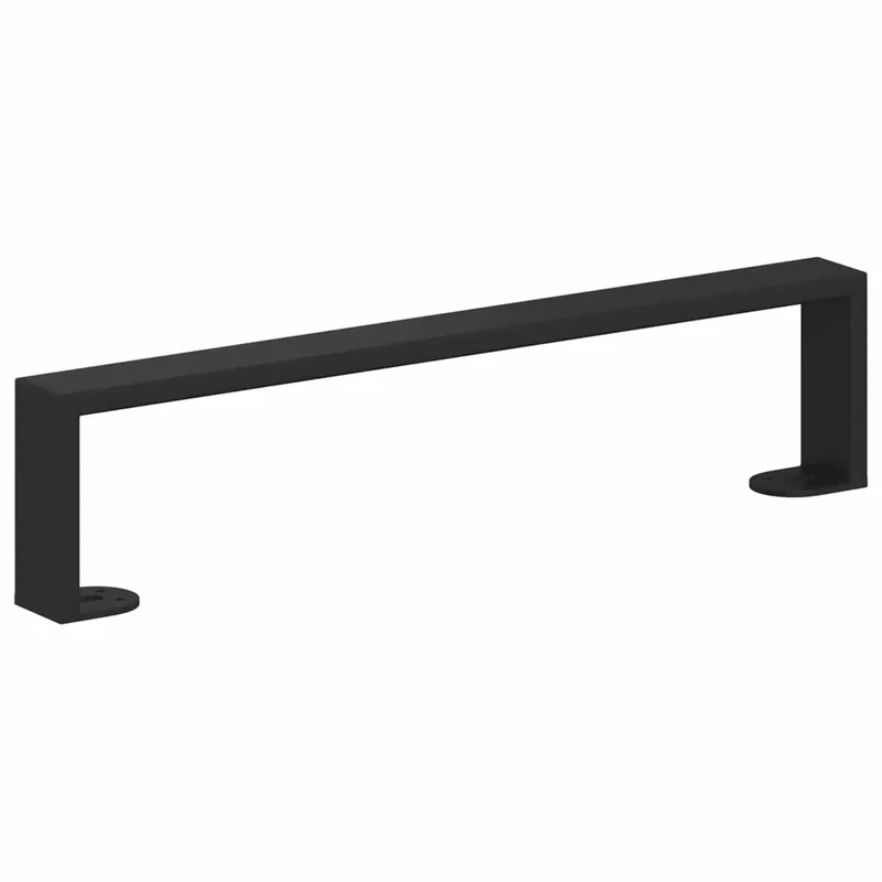 Lot de 12 pieds de meuble en U métal 436 x 40 x 100 mm design moderne durable en fer noir 02_0052004