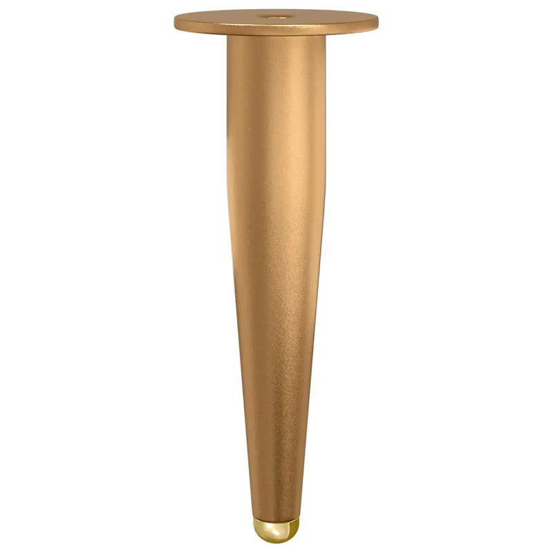 Lot de 12 pieds debout coniques design épuré meuble 98 x 40 mm en fer doré 02_0051994