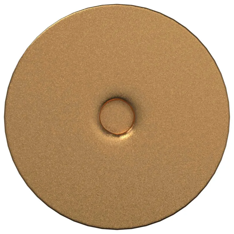 Lot de 12 pieds debout coniques design épuré meuble 98 x 40 mm en fer doré 02_0051994
