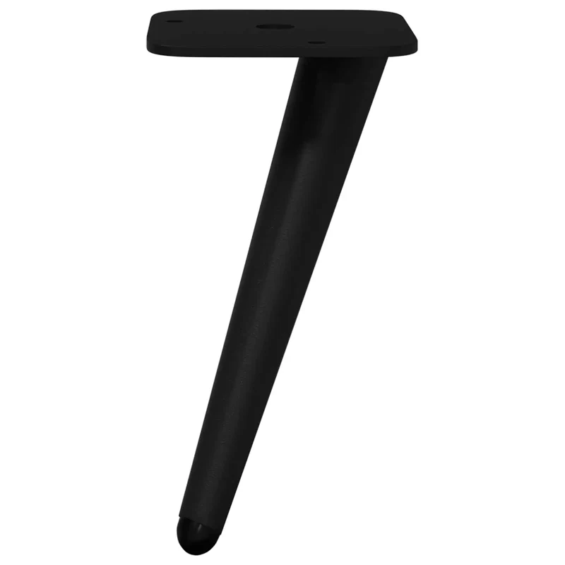 Lot de 2 pieds de support modernes design effilé 56 x 56 x 100 mm en fer noir 02_0051983